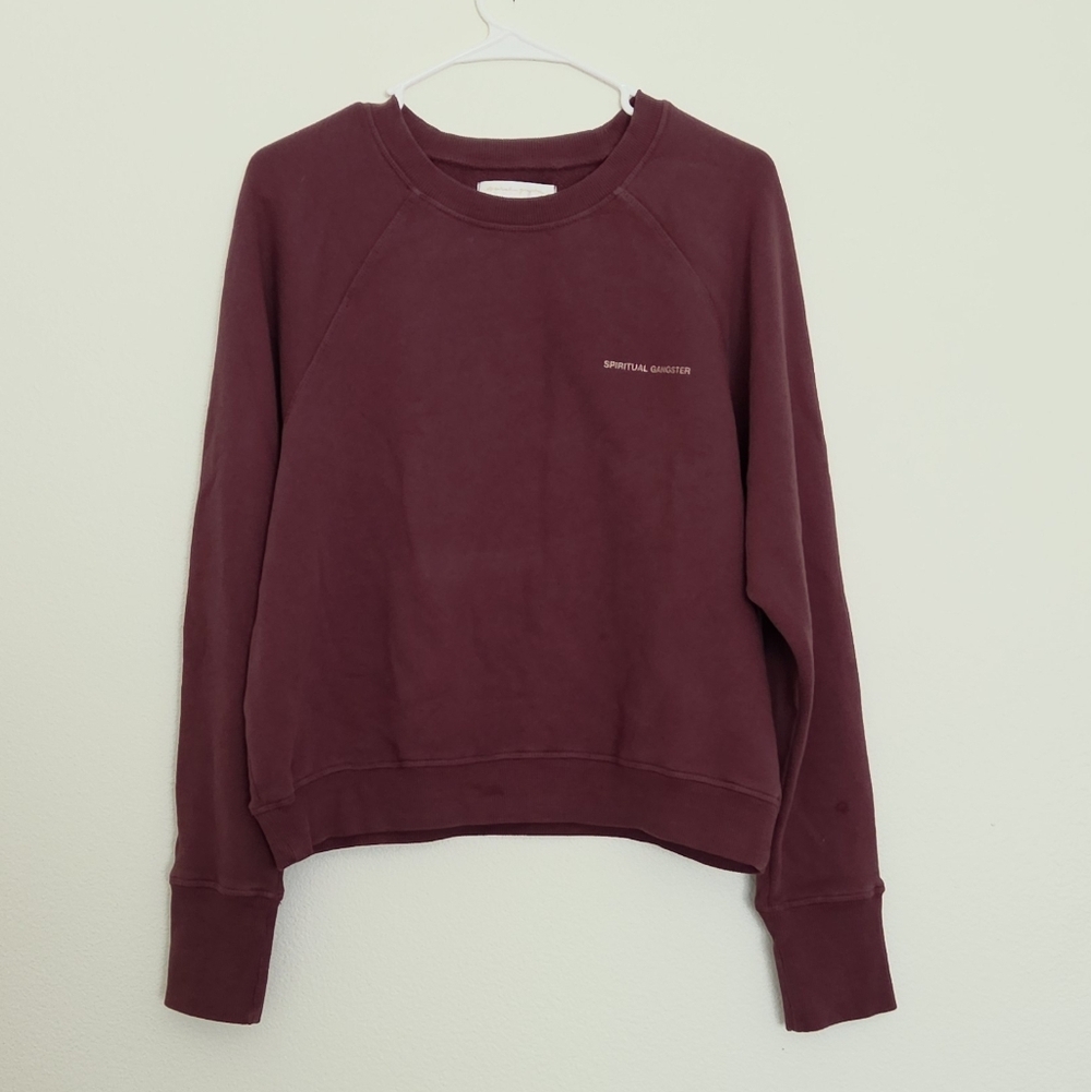 Spiritual Gangster Be The Light Bridget Raglan Pullover Size Medium